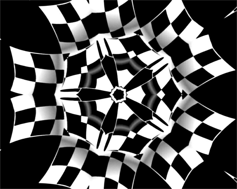 Black and White Checkered Pattern — Hypnotic