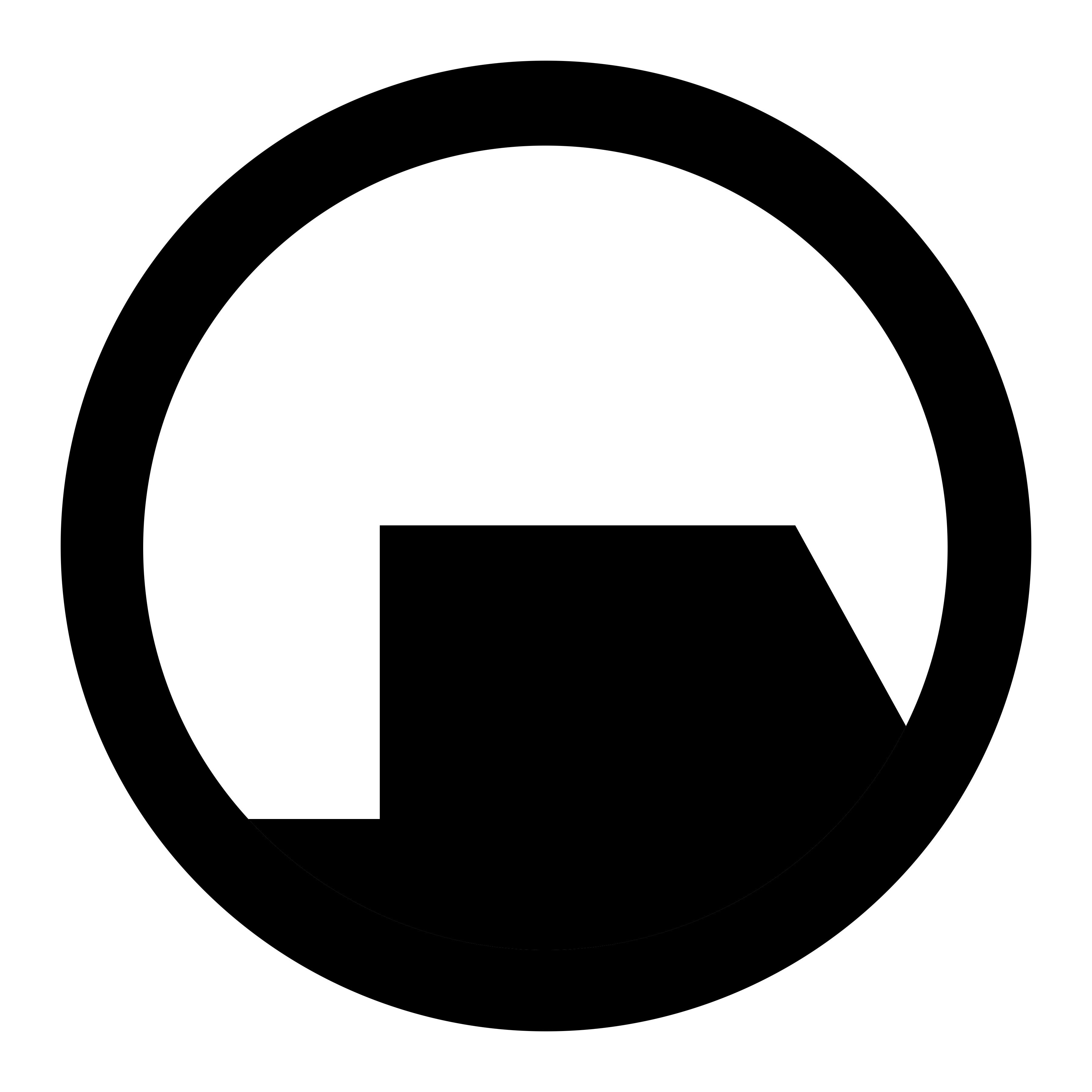 black and white circular logo