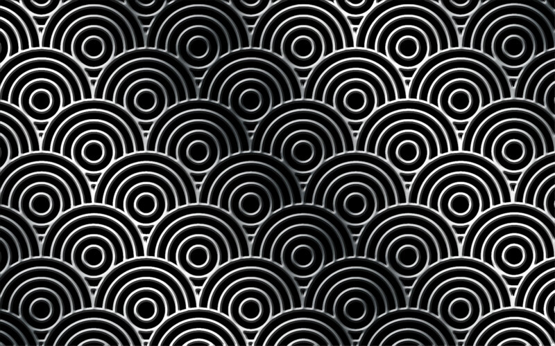 Black and White Circular Pattern — Calm