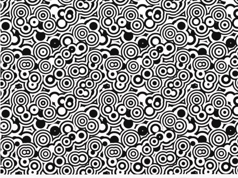 Black and White Circular Pattern — Hypnotic