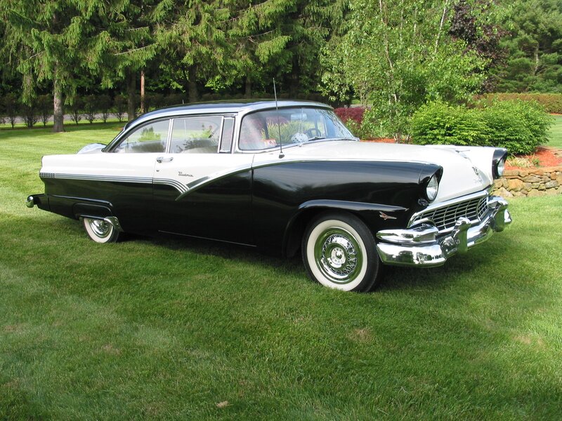 Black and White Classic Car — Green