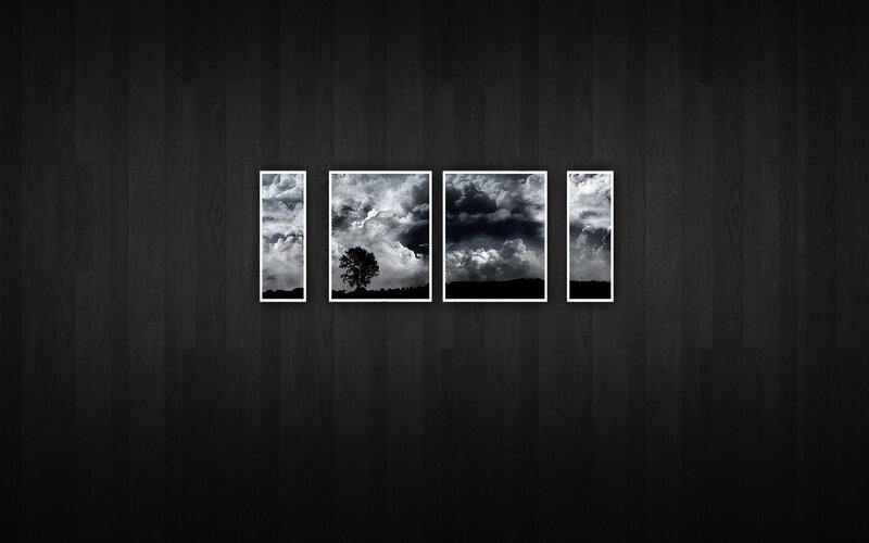 black and white cloud art