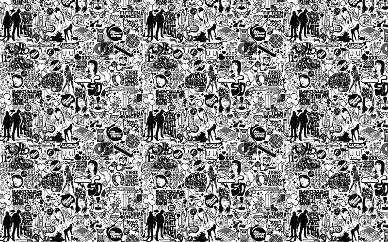 black and white collage artwork