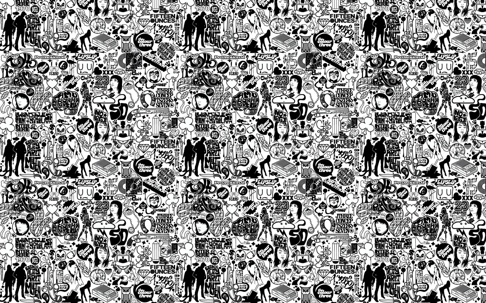 black and white collage artwork