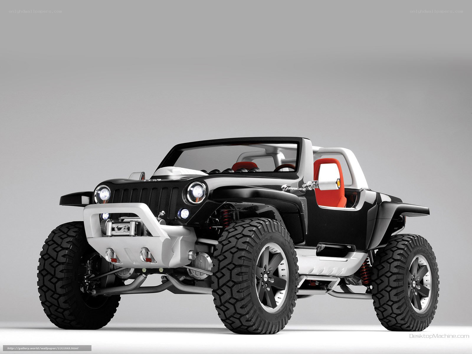 black and white concept jeep