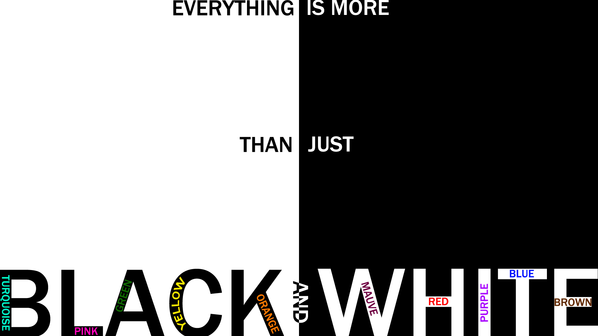 black and white concept