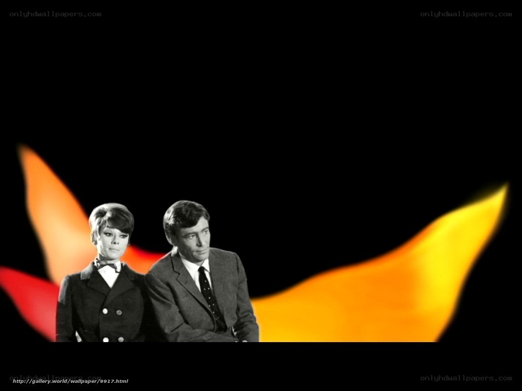 black and white couple with flames