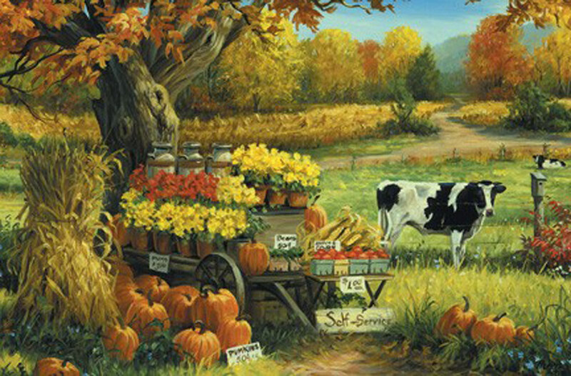 Black and White Cow — Orange