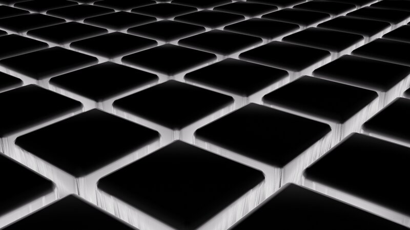 black and white cube pattern