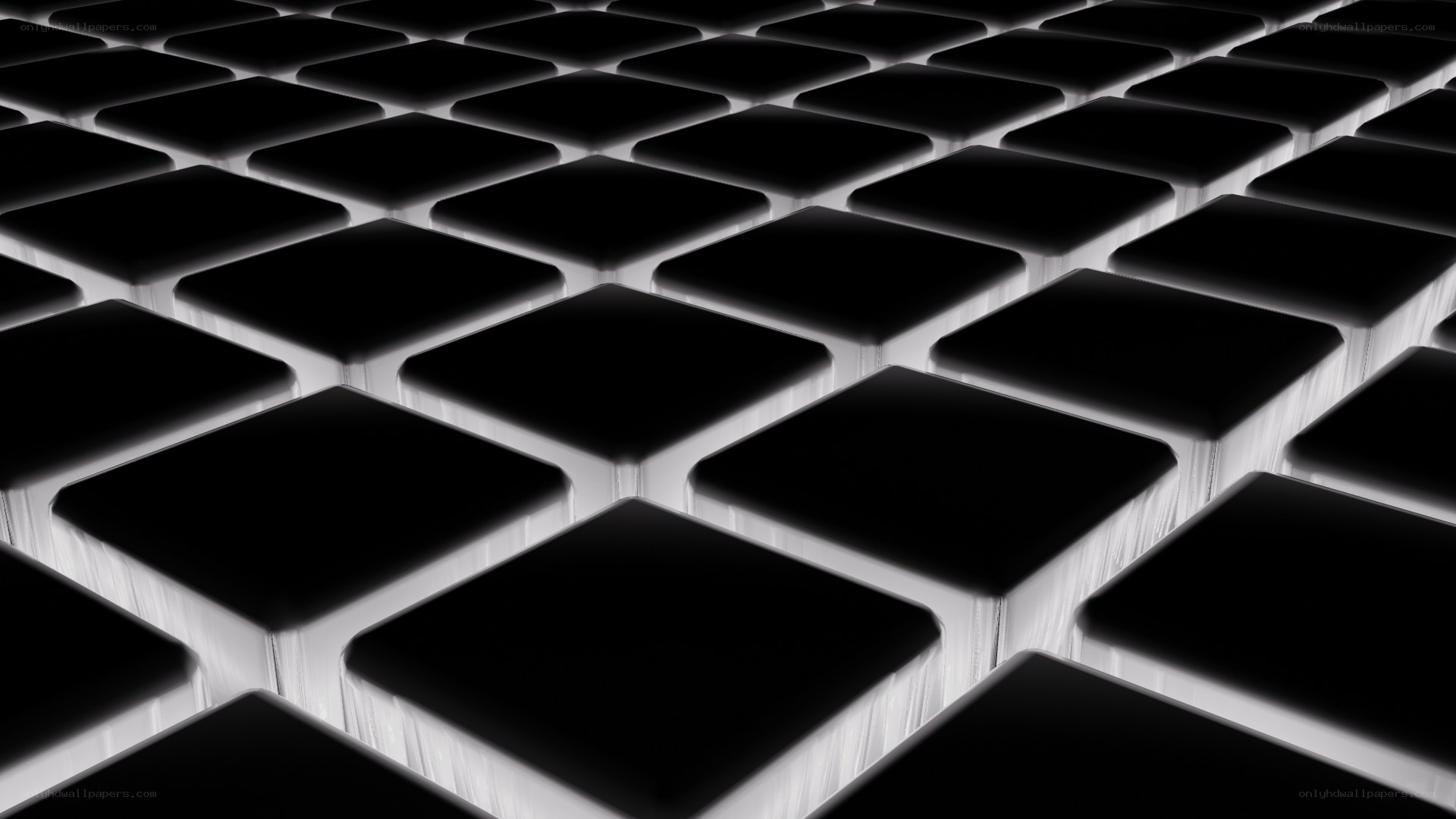 black and white cube pattern