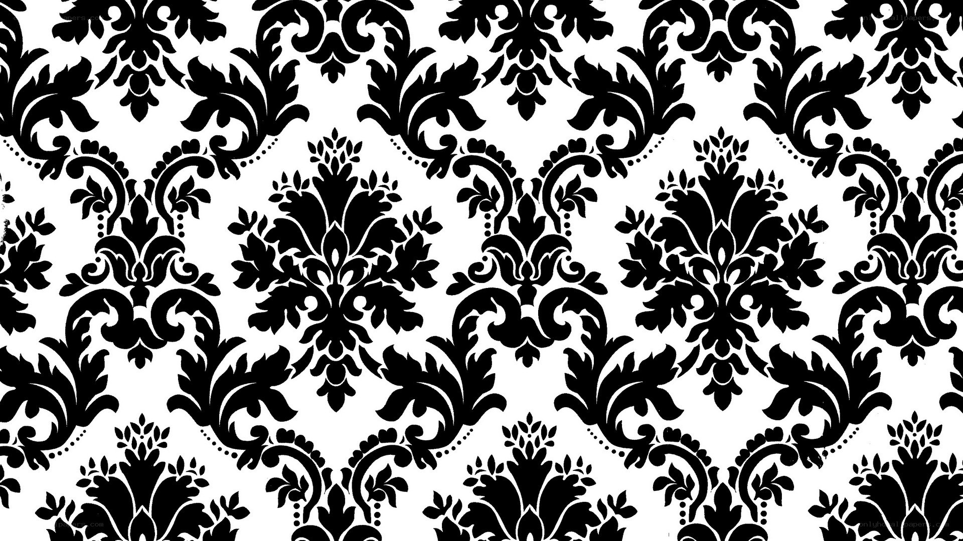 black and white damask pattern