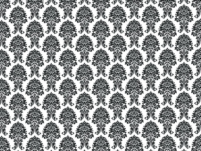 black and white damask pattern