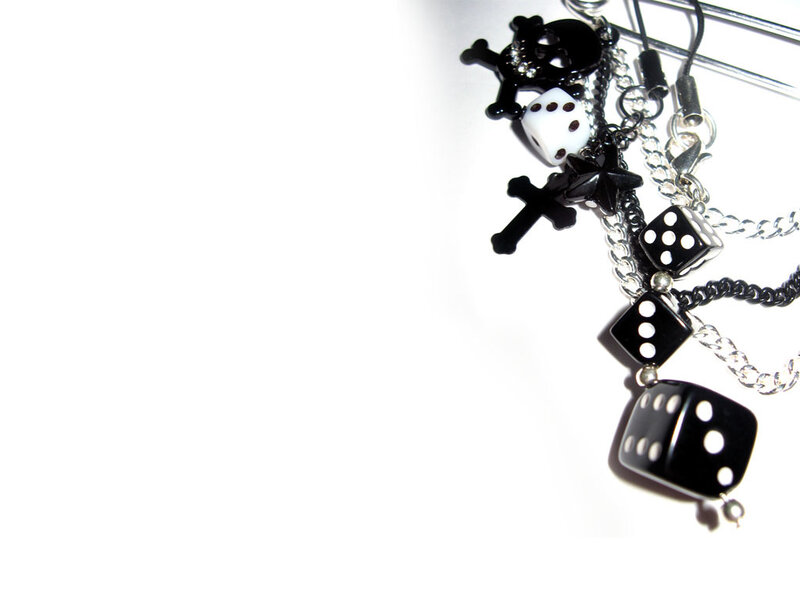 black and white dice jewelry