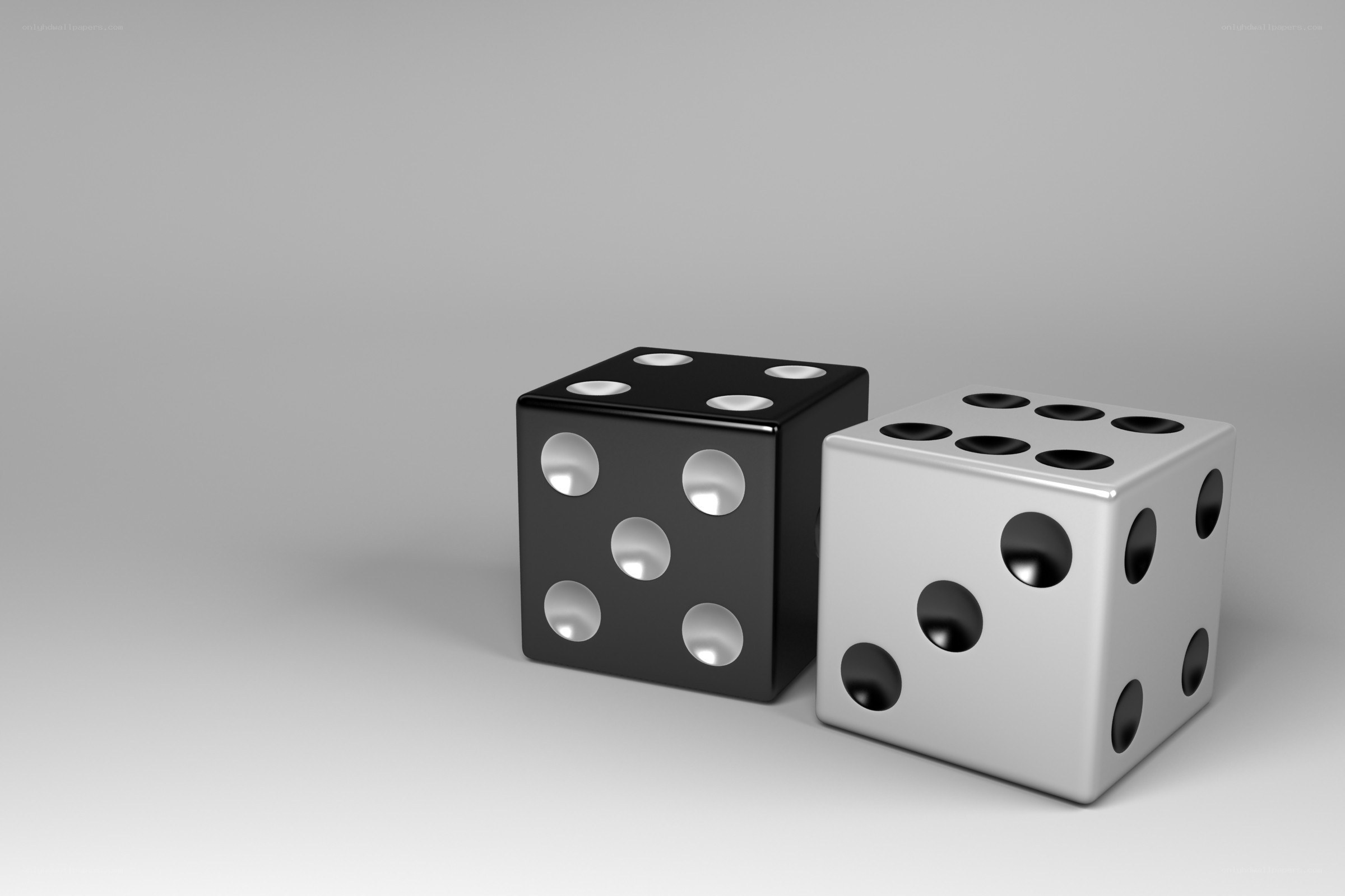 black and white dice