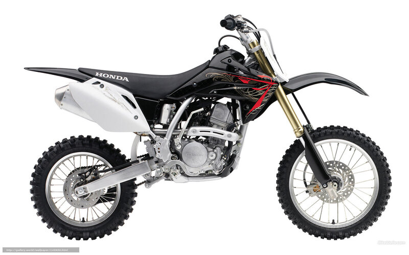 Black and White Dirt Bike — Neutral