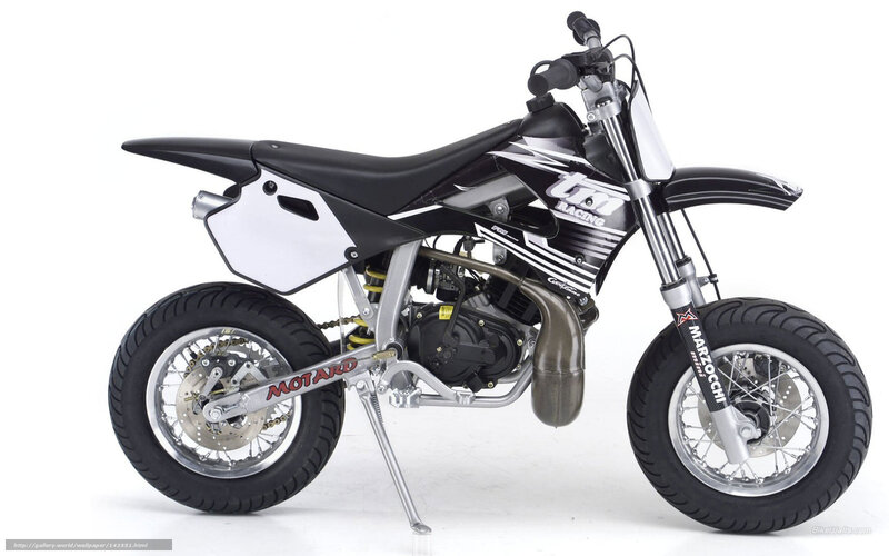 black and white dirt bike