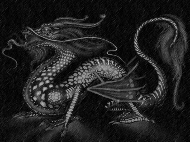 Black and White Dragon
