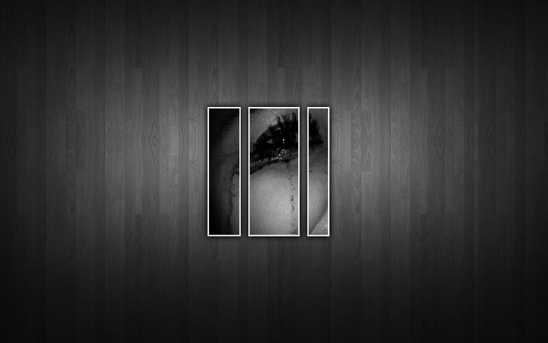 black and white eye art