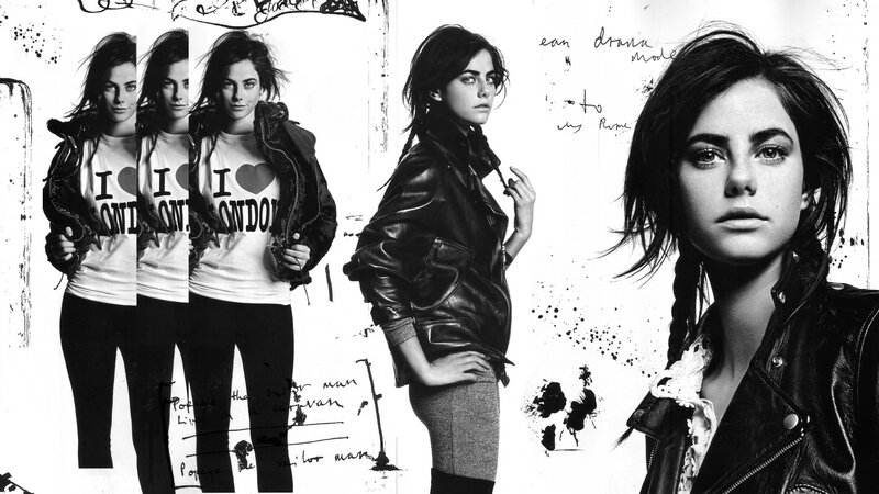 black and white fashion collage