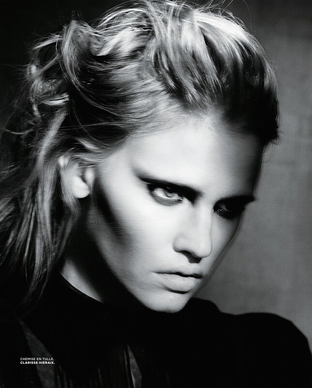 Black and white fashion portrait