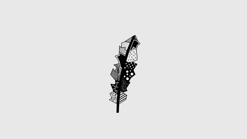 Black and White Feather — Minimalist