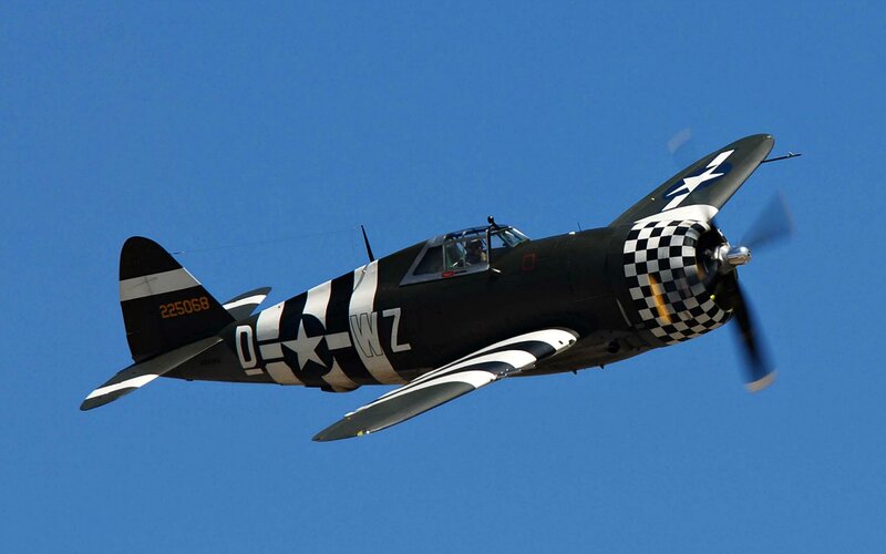 Black and White Fighter Plane