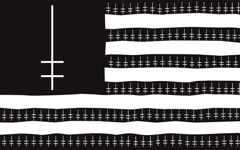 Black and White Flag