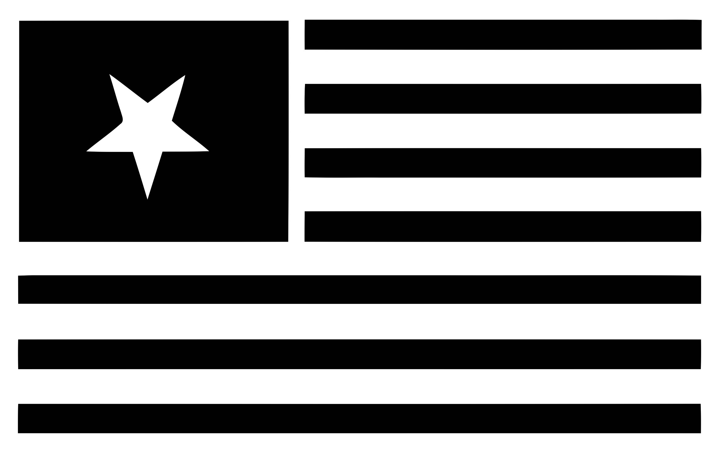 black and white flag with star