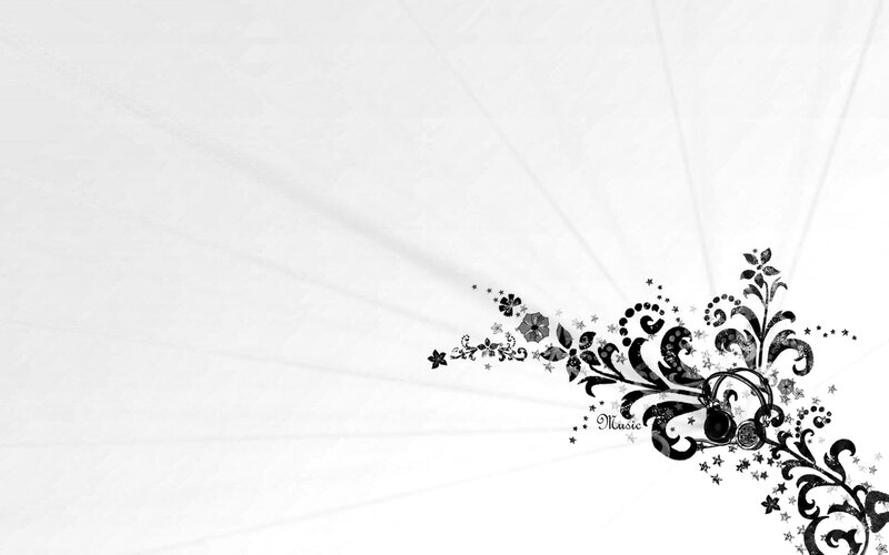 black and white floral design