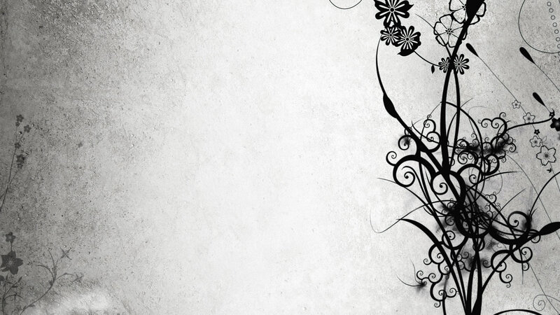 black and white floral design