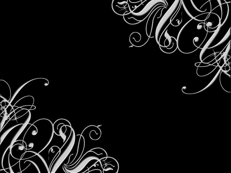 black and white floral design