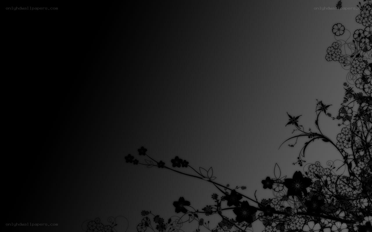 black and white floral design
