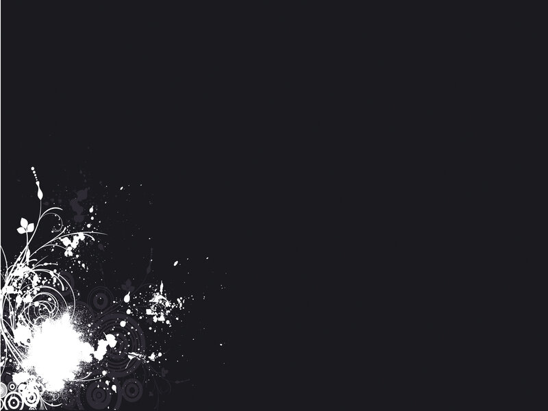 black and white floral design