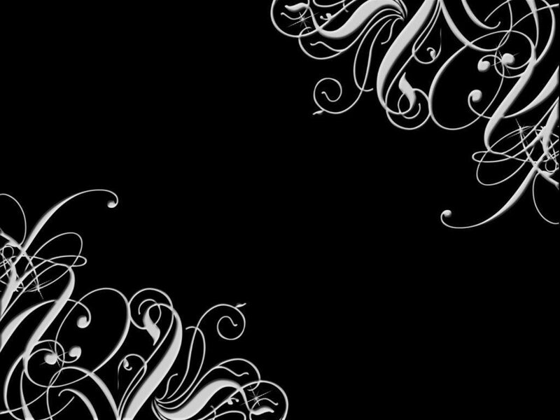 black and white floral design