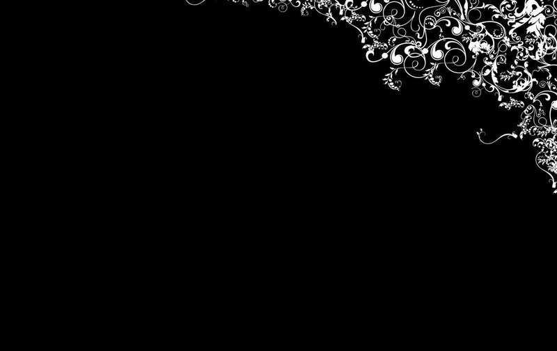 black and white floral design