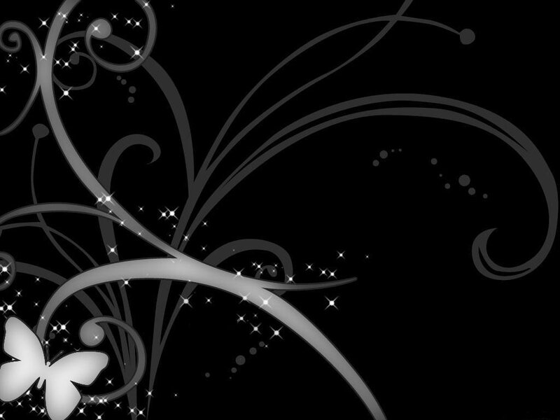 black and white floral design