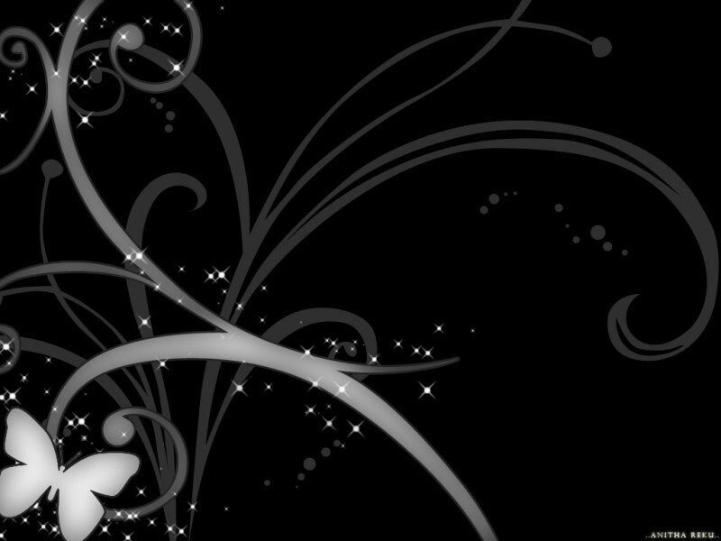 black and white floral design