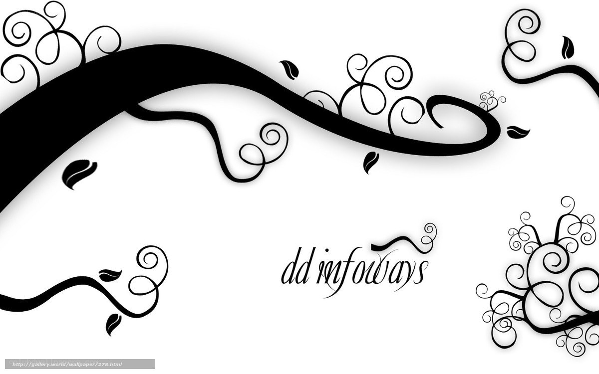 black and white floral design