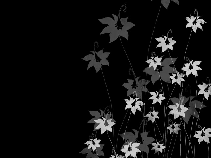 black and white floral pattern