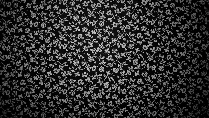 black and white floral pattern