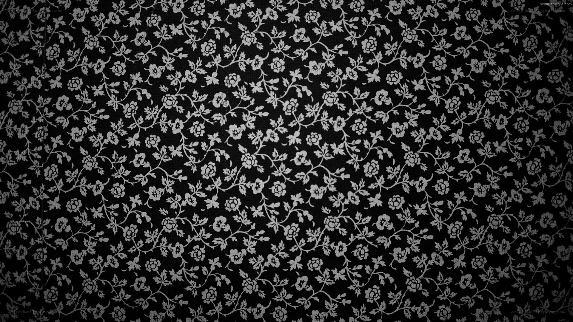 black and white floral pattern
