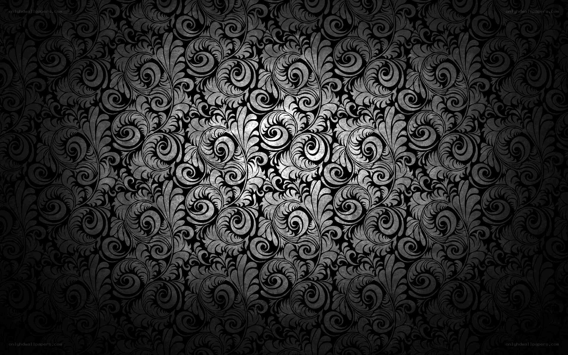 black and white floral pattern