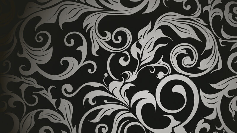Black and White Floral Pattern — Ornate