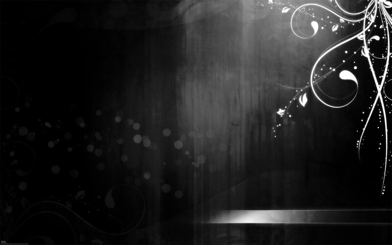 black and white floral wallpaper