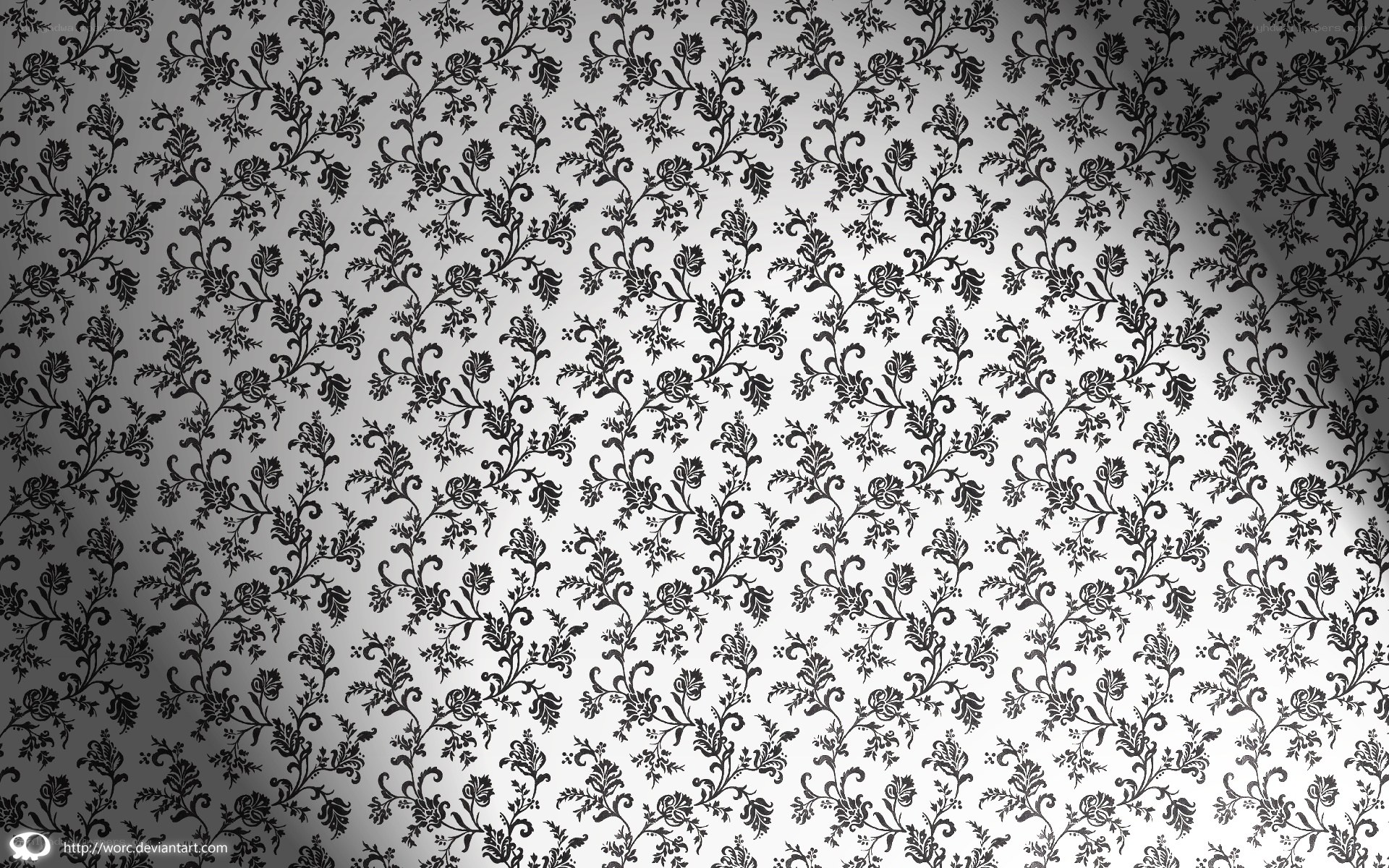 black and white floral wallpaper
