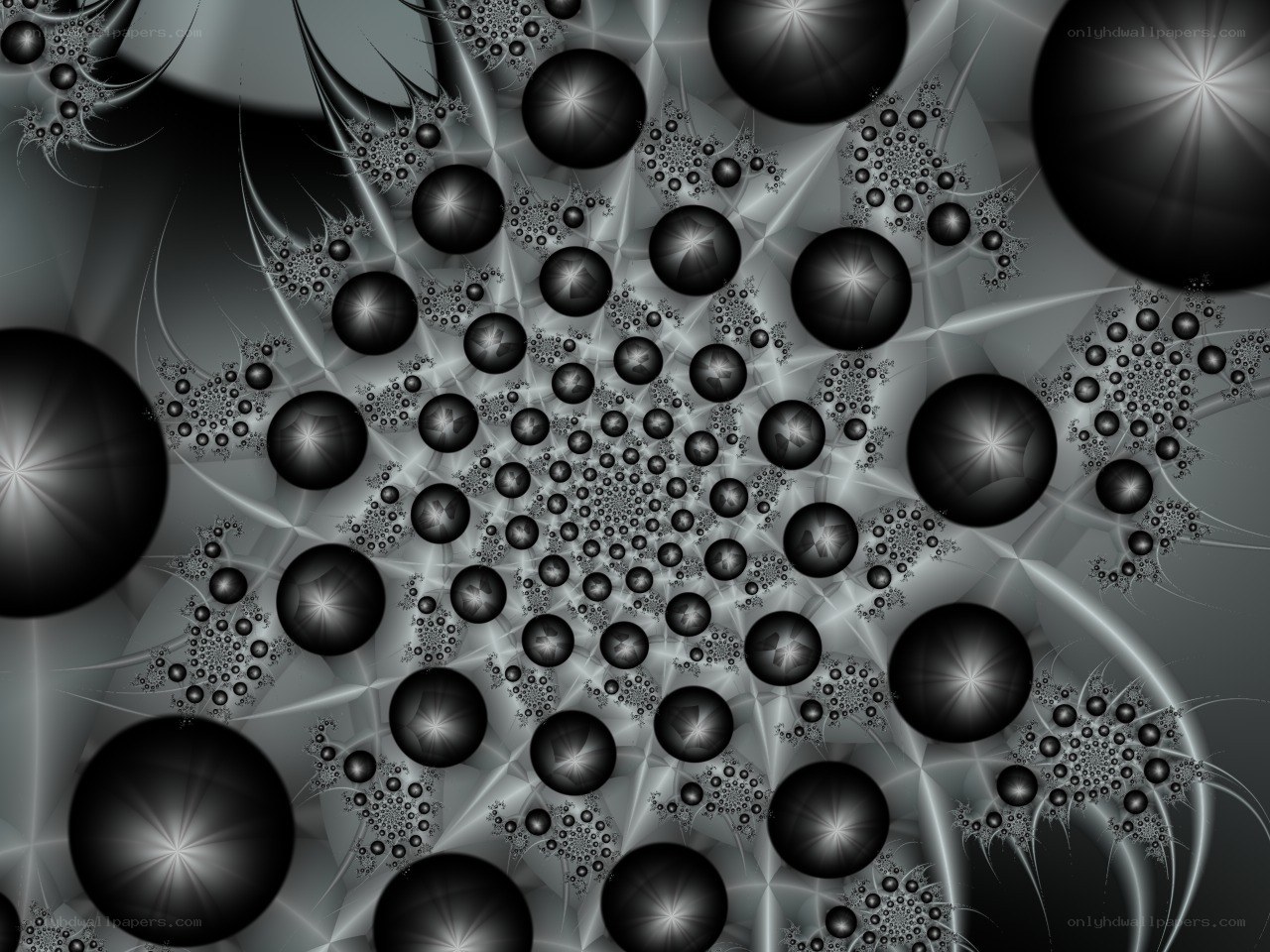 black and white fractal pattern