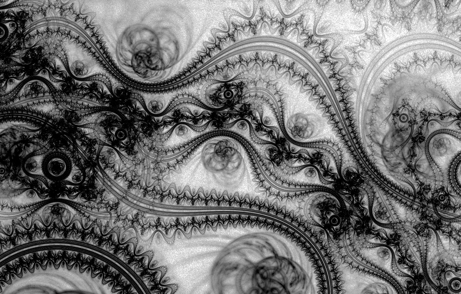 Black and white fractal pattern