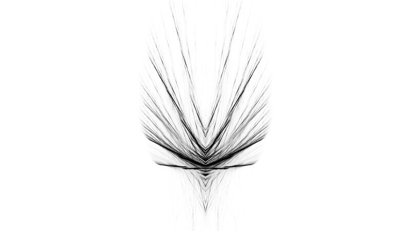 Black and White Fractal Pattern — Minimalist