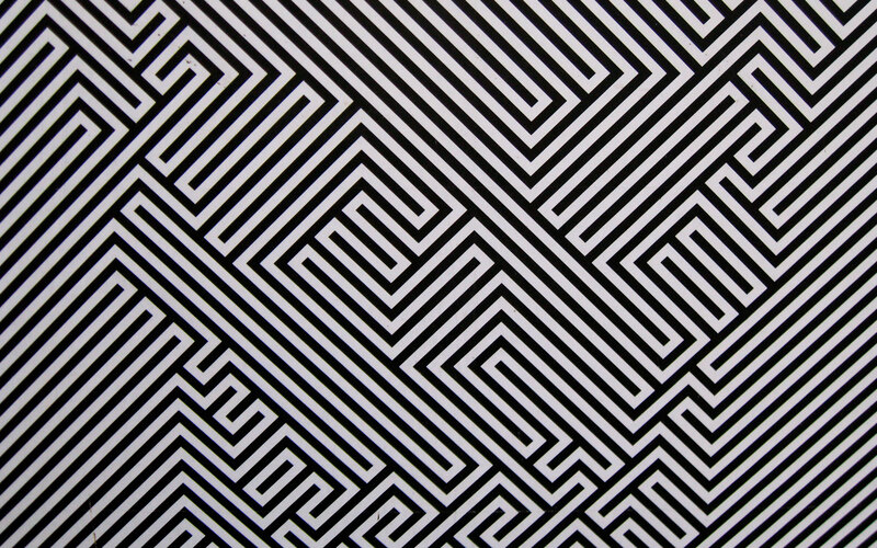 black and white geometric pattern