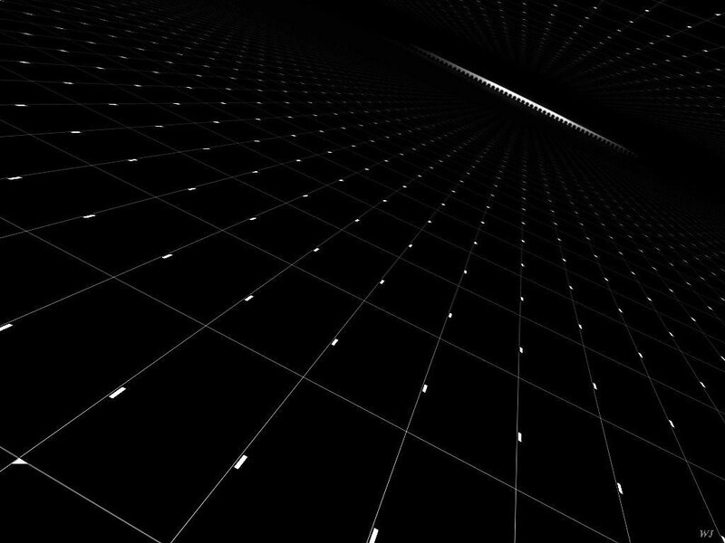 black and white grid perspective